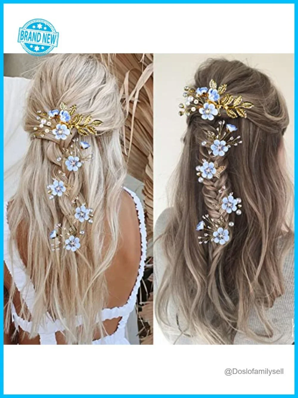 5PCS Bridal Hair Pins Crystal Pearl Hair Clips Headpiece Rhinestone Wedding
